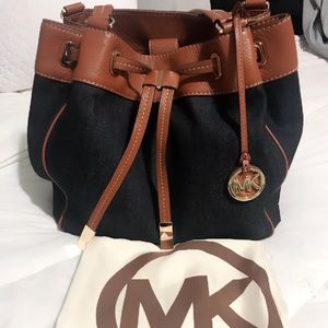 Michael Kors Marina Dark Denim Tote Bag